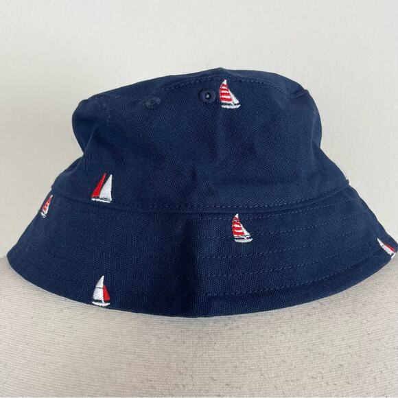 Janie & Jack Navy Sailboat Bucket Hat Boys NWT 4 to 5 years - Picture 1 of 6